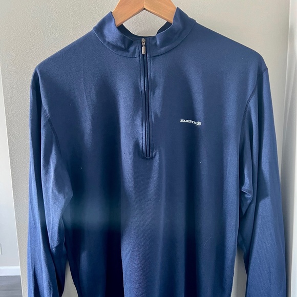 Sugoi 1/4 Zip Cycling Top Men’s M Medium Athletic Long Sleeve Jersey Shirt - Nav - Picture 1 of 3